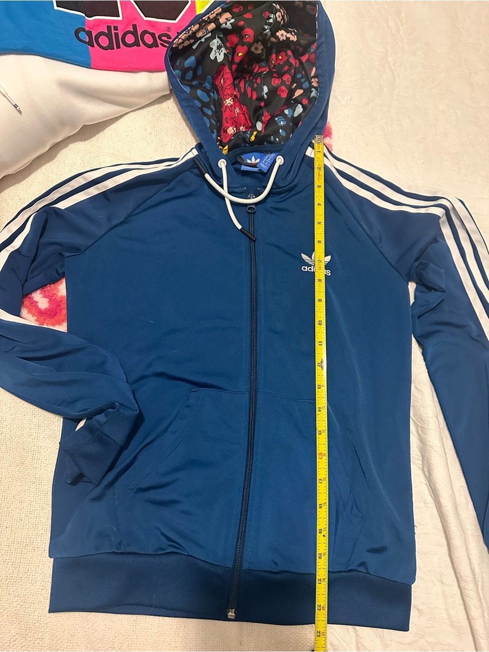 Adidas Blue Track Jacket Women’s - Picture 3 of 11
